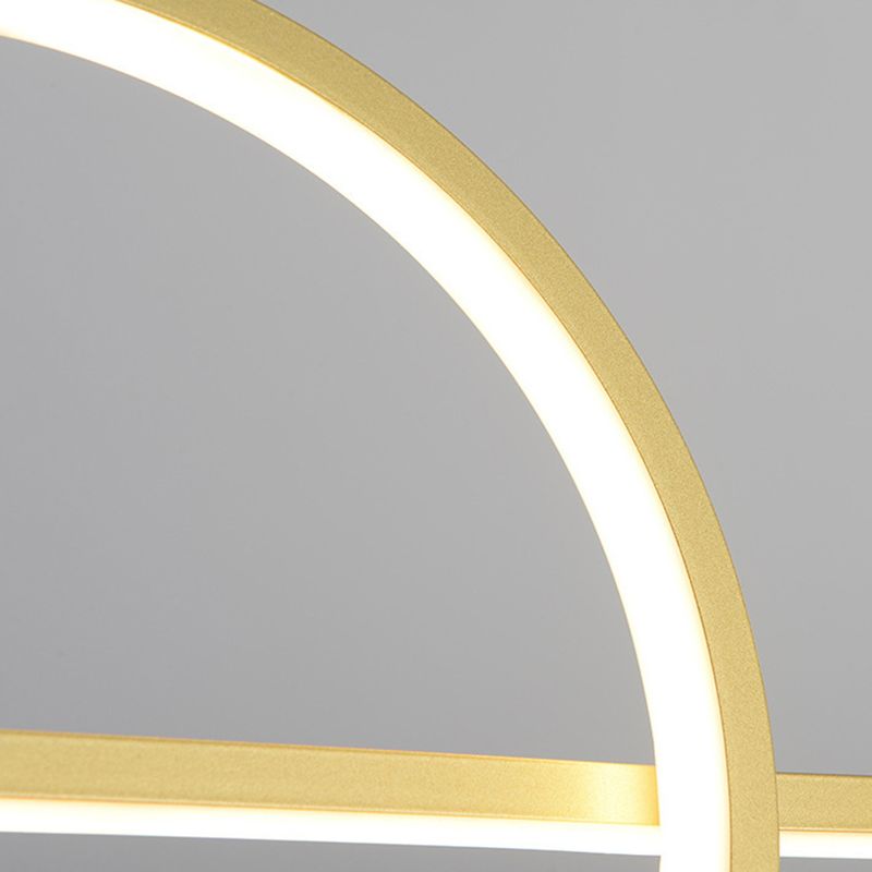 Linear Island Pendant Contemporary Metal 4 Lights Hanging Light