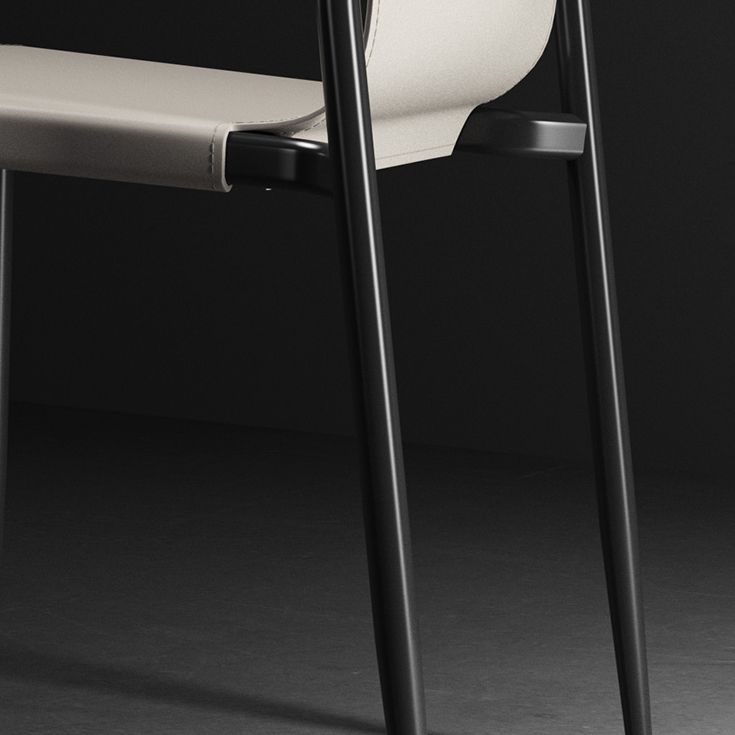 Métal contemporain dinant les chaises sans bras en cuir dinant des chaises pour le restaurant