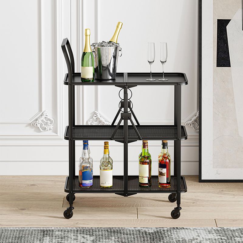 35.43" High Rolling Contemporary Prep Table Metal Prep Table