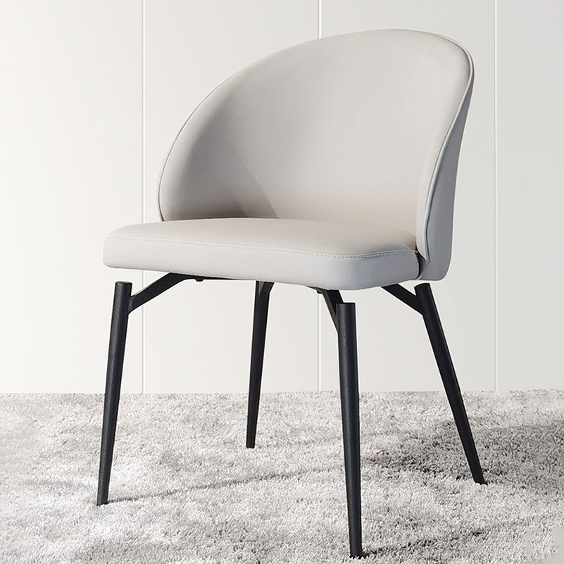 Chaises de salle à manger sans bras en métal nordique, chaise latérale de salle à manger à dos ouvert pour Restaurant