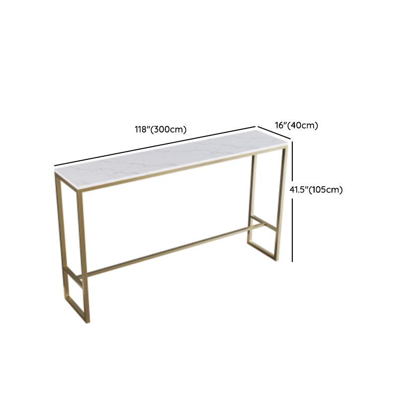 Glam Rectangle Bar Table Set 1/2/4 Pieces Faux Marble Pub Set for Dining Room