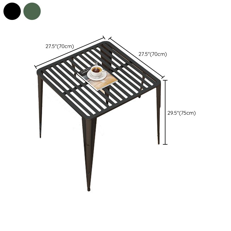 Modern Metal Dining Set 1/5/7 Pieces Rectangular Dining Table Set for Outdoor