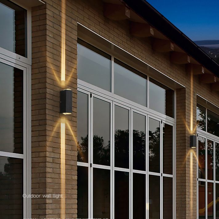 Sombra rectangular arriba y abajo de la pared LED aplanos modernos de estilo minimalista de metal de estilo minimalista