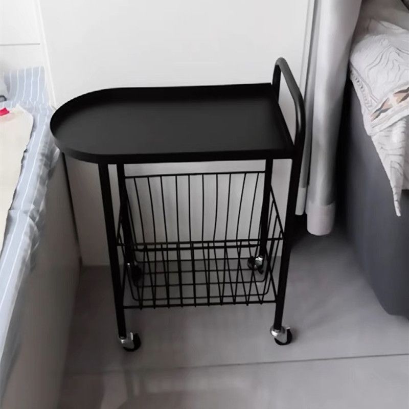 23.6" Tall Mid-Century Style Side Table Metal Double Tier Side End Table