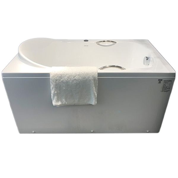 Soaking Bathtub Antique Finish Rectangular Back to Wall Bath Tub with Seat