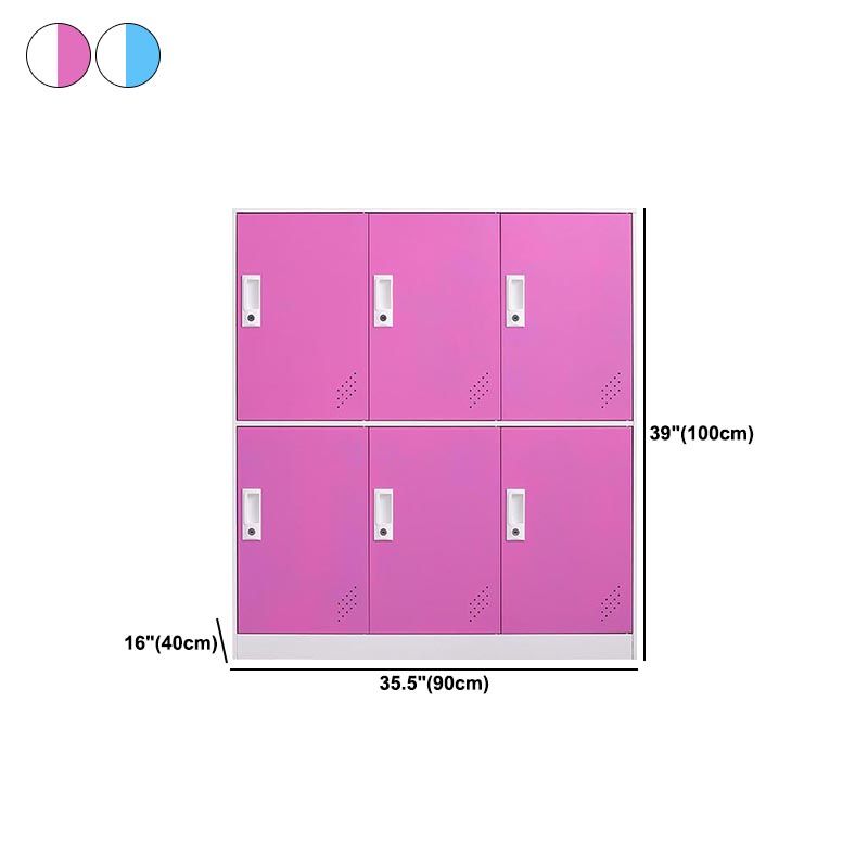 Hinged Steel Wardrobe Cabinet Contemporary Wardrobe Armoire for Home