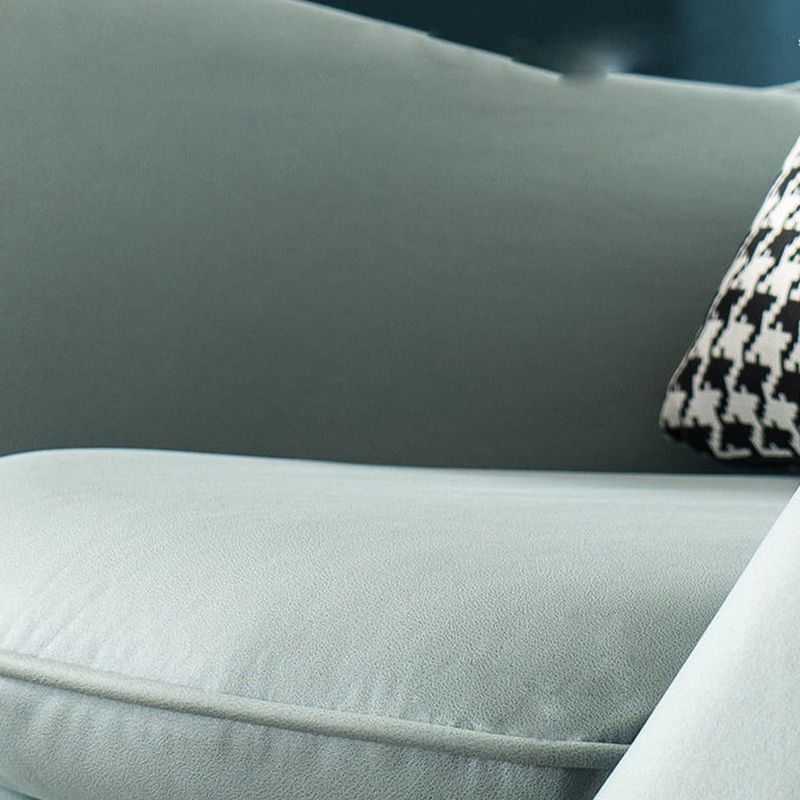 Contemporary Bonded Leather Ottoman Set Flared Arms Accent Room Chair