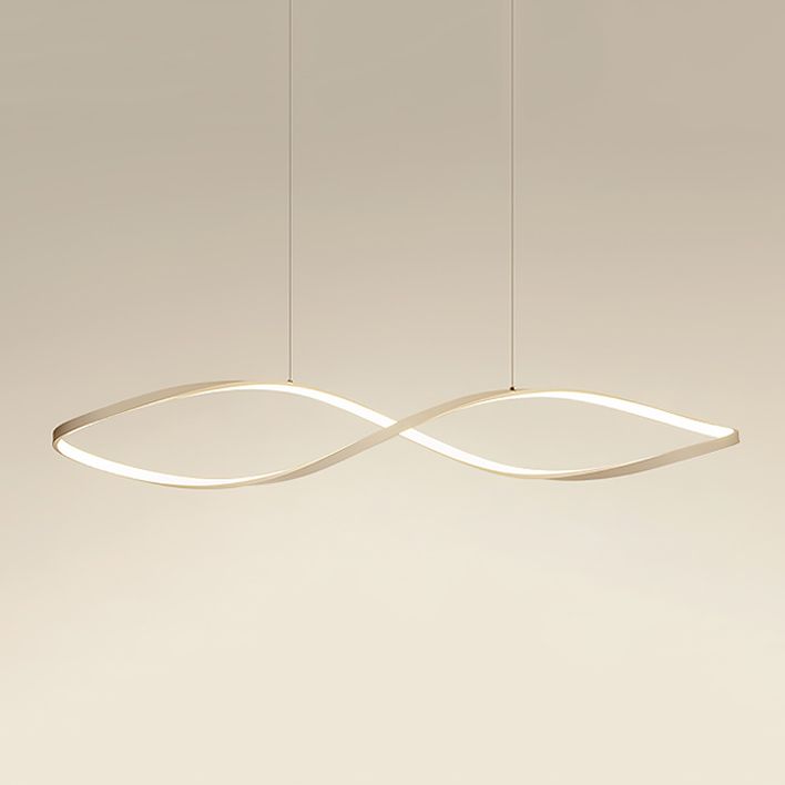 Linear Shape Island Pendant Contemporary Style Metal 1 Light Island Pendant Light