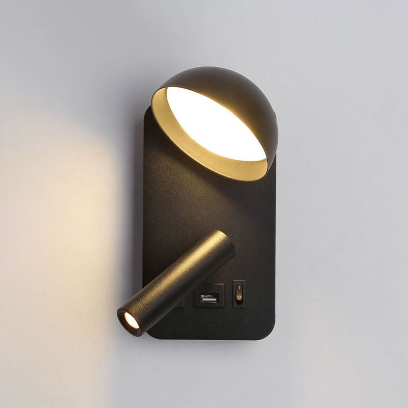 Modern Style Cylinder Shape Wall Sconce Metal 2 Lights Sconces for Bedroom