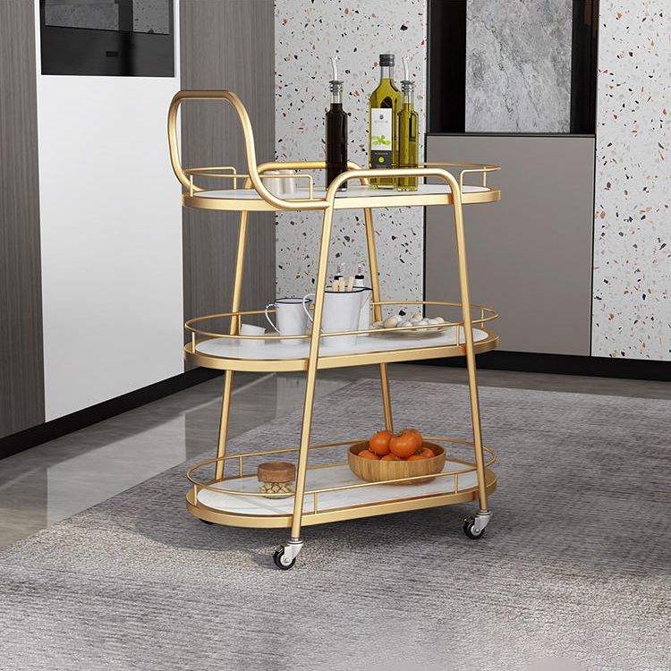 33.46"H Modern Prep Table Open Storage Metal Prep Table for Dining Room