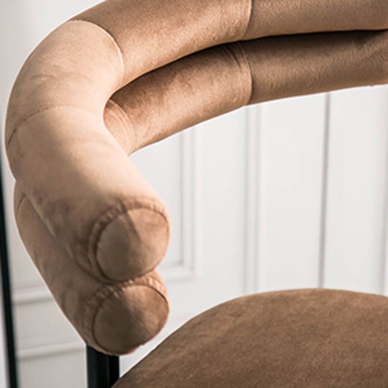 Glam Style Armless Dining Chairs Fabric Home Dining Side Chair