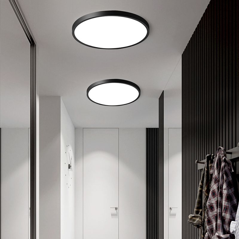 Modern Minimalist LED Massimale Light Plastic Circolare Flush Montaggio con Acrilico Shade