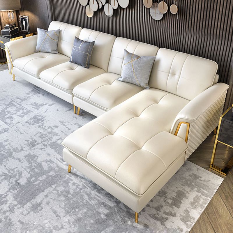 Contemporary Biscuit Back Sofa with Flared Arm for Apartment 36.61"