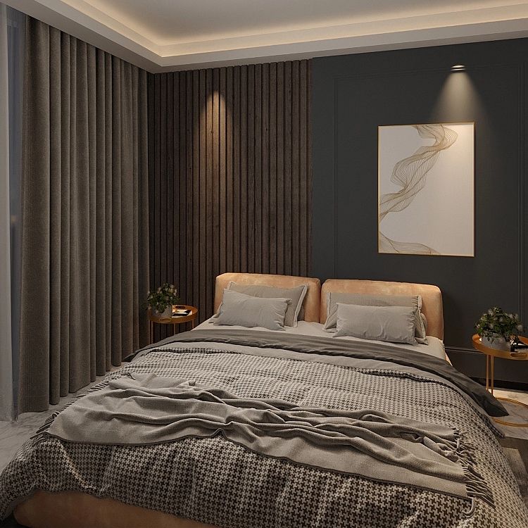 Contemporary Wall Paneling Wood Waterproof Stain Resistant Shiplap Wall Paneling