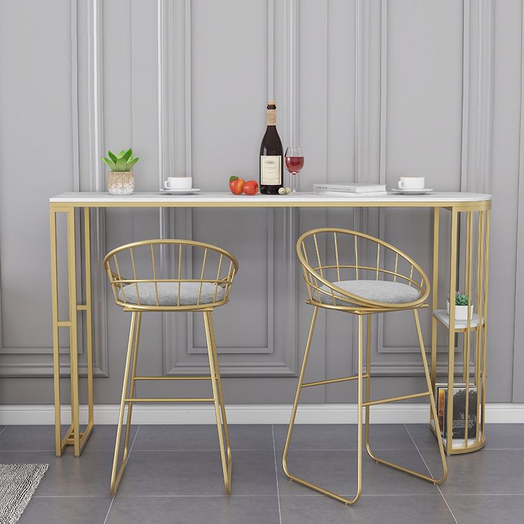 Low Back Counter Bar Stool Industrial Metal Counter Height Stools