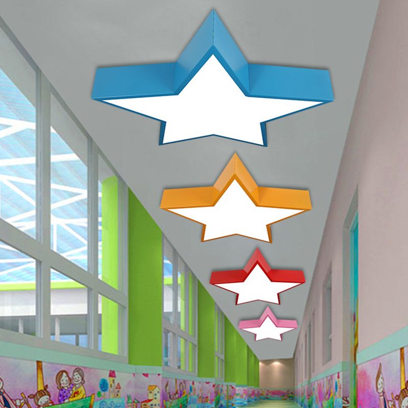 Metallic Star Flush Light Minimalistische LED-plafondlamp met acrylkap voor kinderkamer