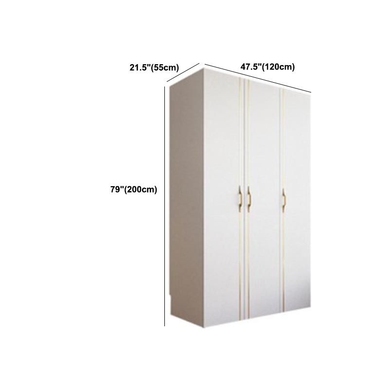 Contemporary Style Wood Wardrobe White Colour Soft Close Drawer Wardrobe Closet