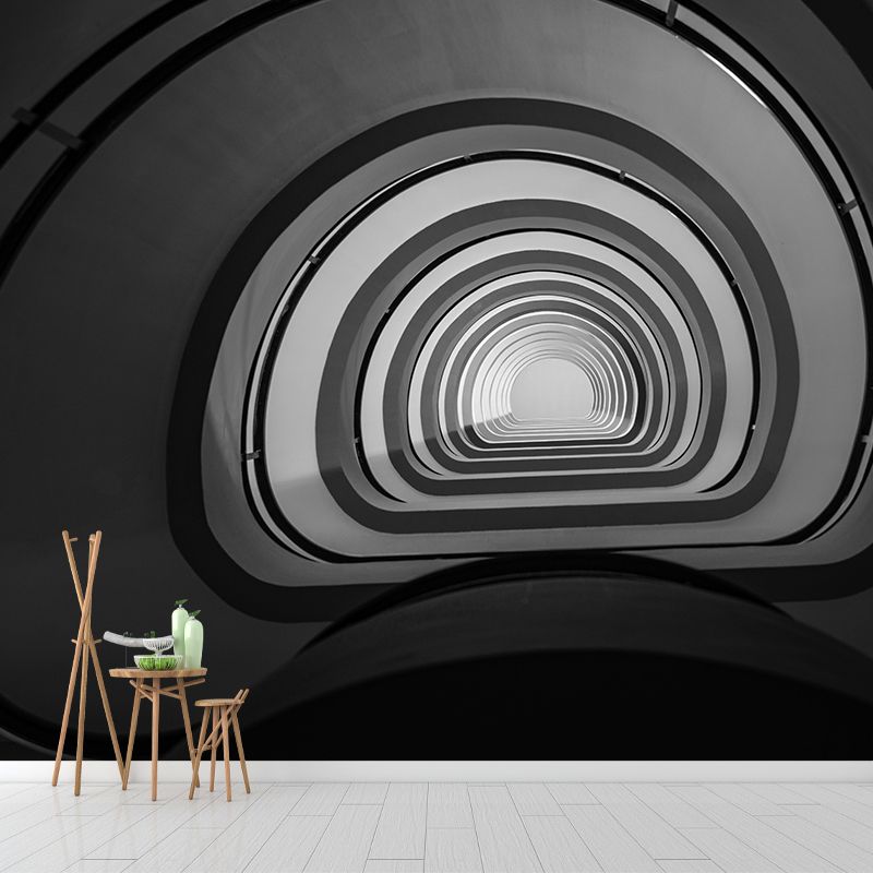Spiral Staircase Wall Mural Decorative Eco-friendly Mural Wallpaper for Living Room