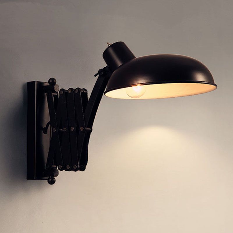 American Retro Industrial Style Swing Arm Wall Lampe 1 leichte Metallleuchten