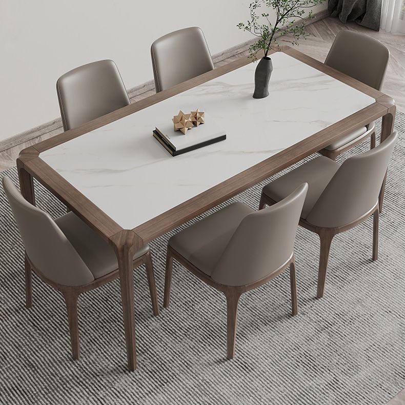 Modern Sintered Stone Top Dining Set Rectangle 1/2/3/5/7 Pieces Dining Room Table Set