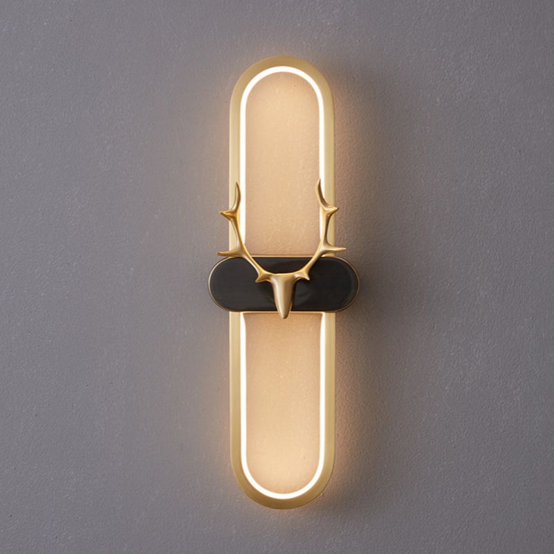 Modern Linear Wall Mount Lighting Minimalist Metallic LED Wall Sconce for Sitting Room