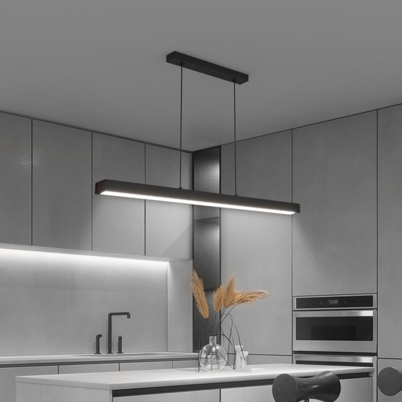 Contemporary Kitchen Pendant Light Metal Linear Island Pendant Light