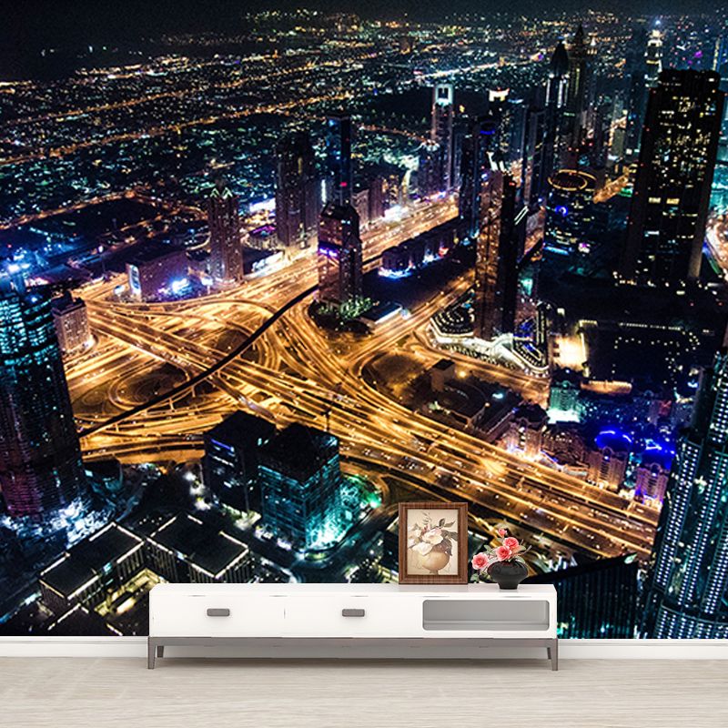 Photography Wall Mural Wallpaper Urban Landscape Sitting Room Wall Mural