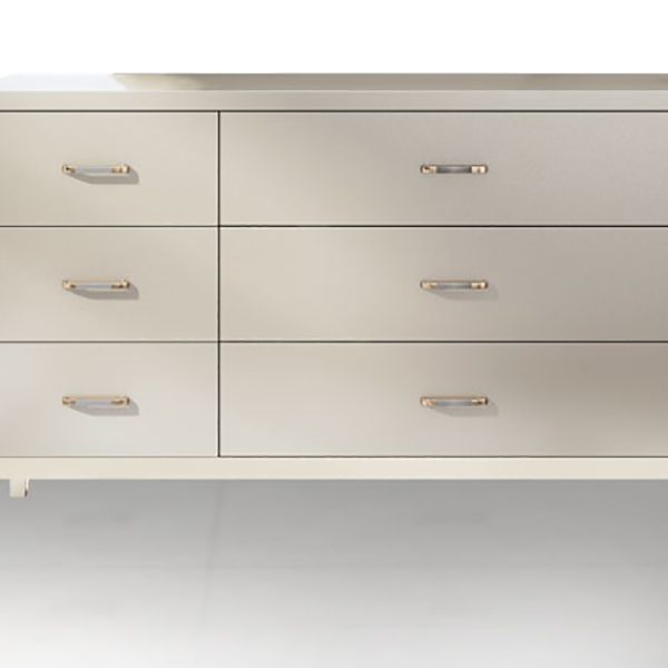 Horizontal Storage Chest Dresser Glam Storage Chest with Drawers