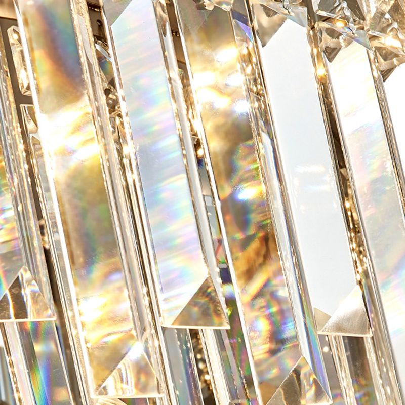 Rechteckinselbeleuchtung im modernen Luxusstil Crystal 1 Light Island Lights in Silber