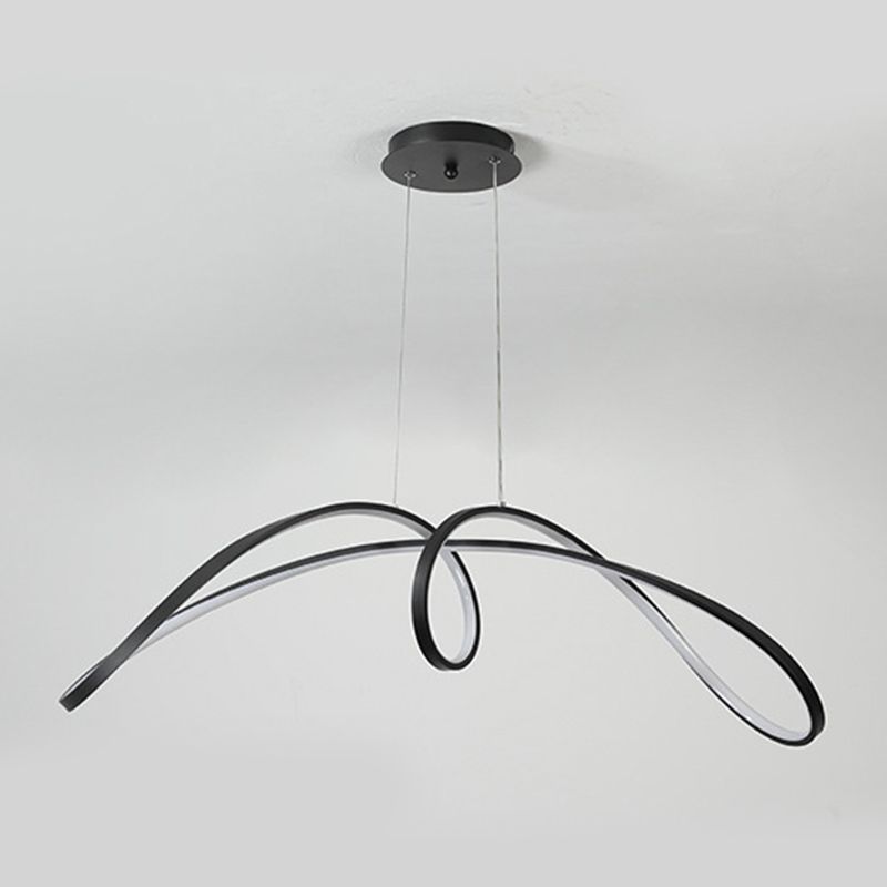 LED White/Black Ceiling Light Contemporary Kitchen Island Lighting for Room