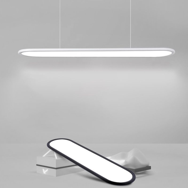 Versatile Ultrathin Island Pendant Lamp Minimalist Metal Dining Room LED Flush Mount Light