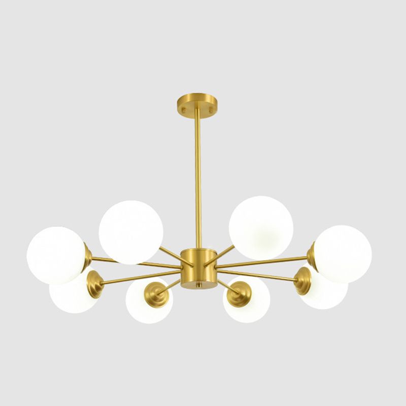 Globe Chandelier Light Fixture Designer Multi-Head Bronze Chandelier Lamp with Glass Shade