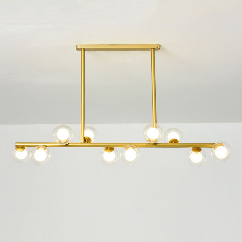 Multiple-Light Globe Island Pendant Modern Glass Island Lighting