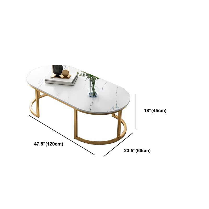 Solid Wood Coffee Table Round Minimalist Coffee Table for Living Room