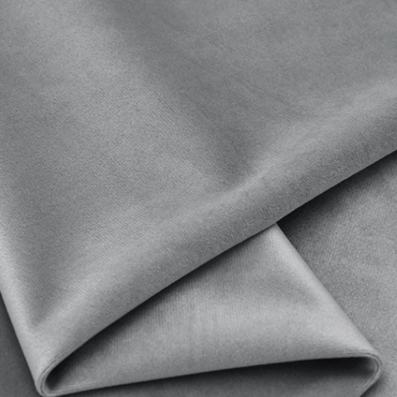 Contemporary Pouf Ottoman Velvet Upholstered Solid Color Square Ottoman with Metal Legs