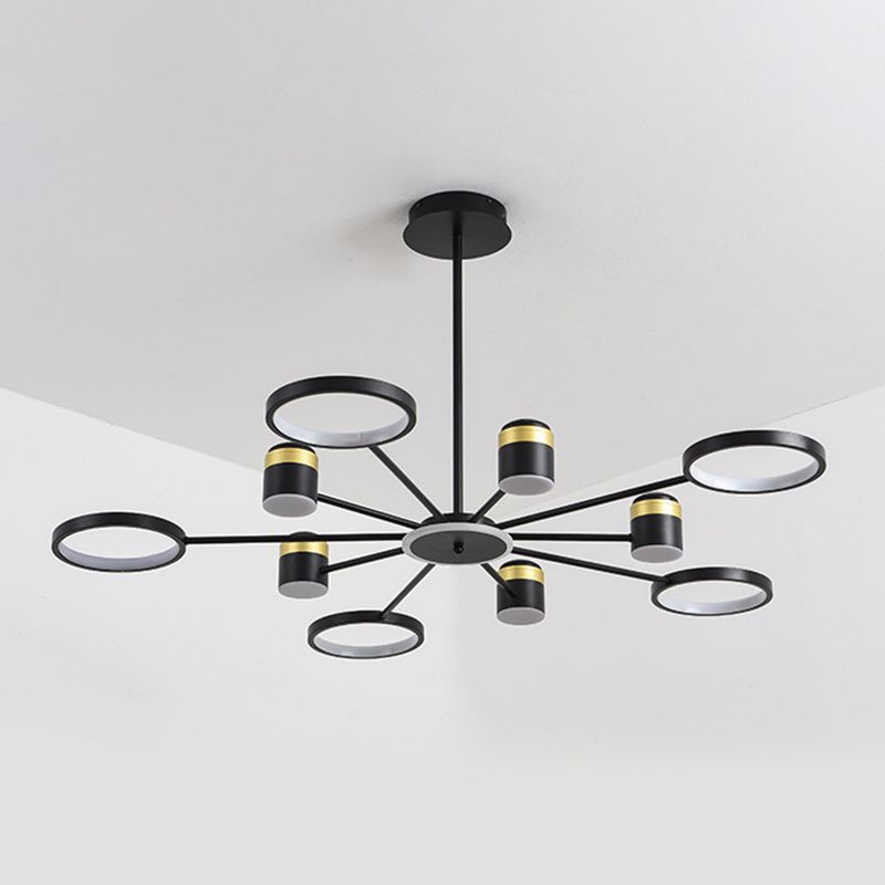 Multi Light uniek hangende kroonluchter moderne stijl metalen hangende lamp voor slaapkamer