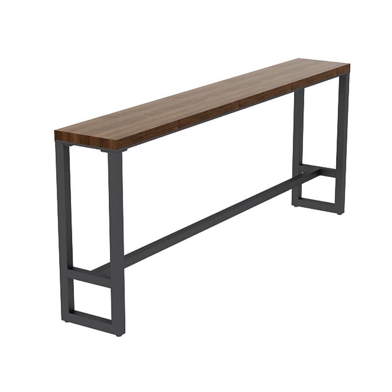 Industrial Solid Wood Bar Table Set 1/2/3/7 Pieces Counter Table with Upholstered Stools