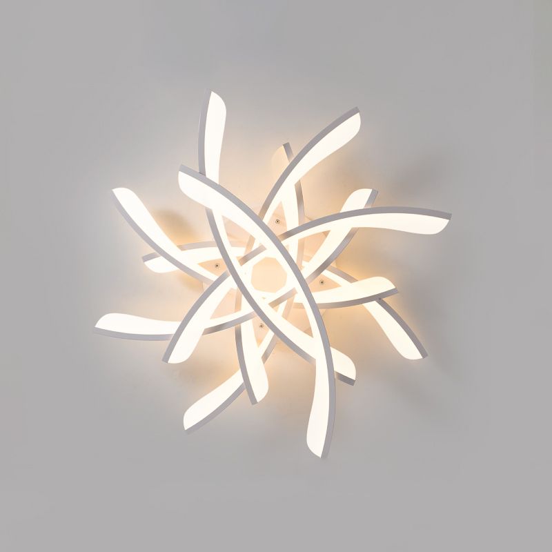 Lámpara de techo de metal con sombra, lámpara LED de estilo minimalista, lámpara semi empotrada