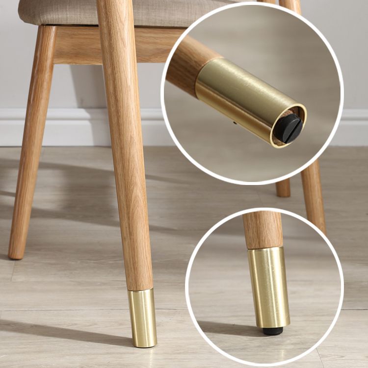 Minimalist Style Solid Wood Dining Set with Traditional Height Table and 4 Legs Base