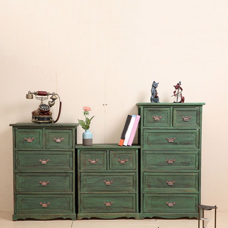 Nautical Bedroom 12" Wide Storage Chest Wooden Vertical Chest with Drawers