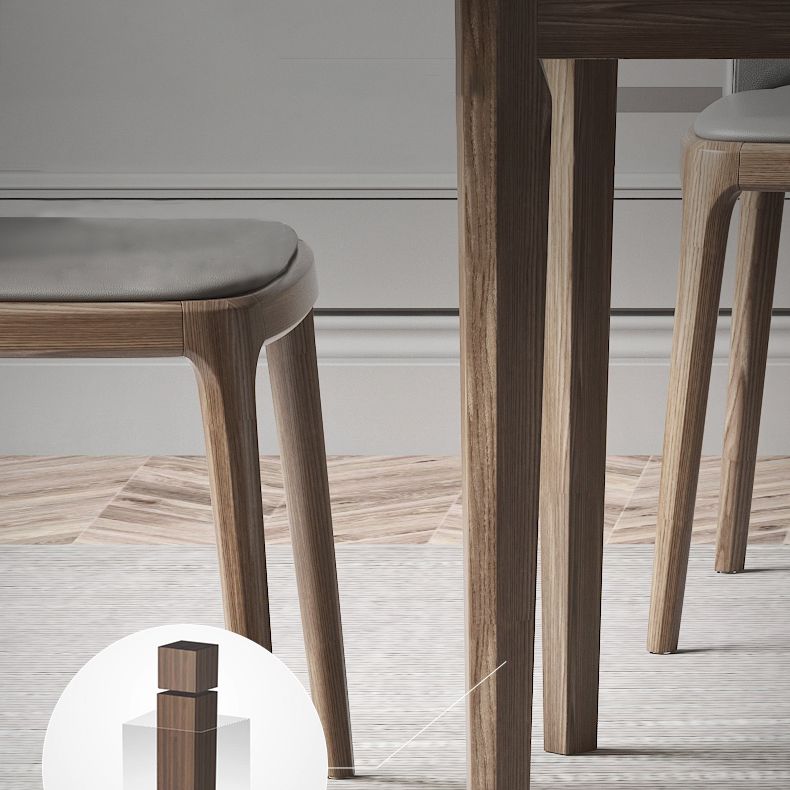 Nordic Extendable 1/4/5/7 Pieces Dining Set Sintered Stone Table with Leather Chairs