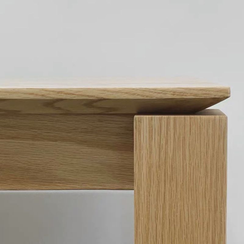Massives Holz Rechteck Esstisch Moderne moderne Küchenholzholz mit 4 Beinen