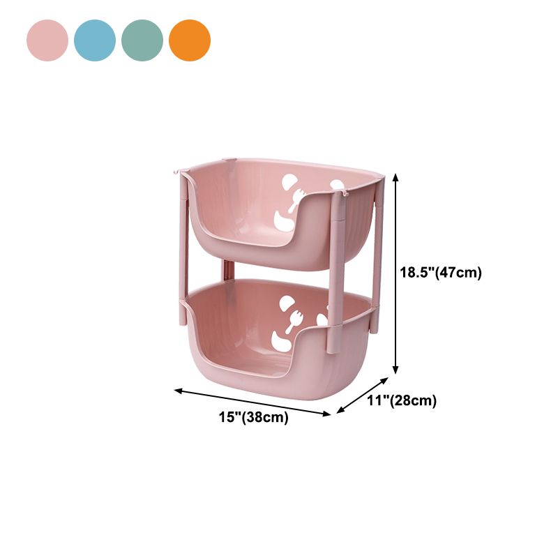 Plastic Contemporary Geometric Bookshelf Vertical Open Bookcase for Home