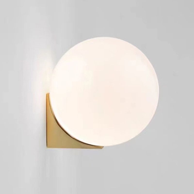 Globe Wall Lighting Simplicity Glass 1/2 Light Wall Sconces for Bedroom