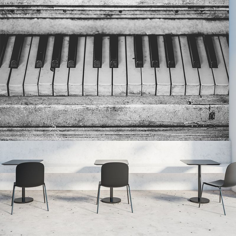 Contemporary Hobby Piano Mural Wallpaper Water Resistant Environment Friendly