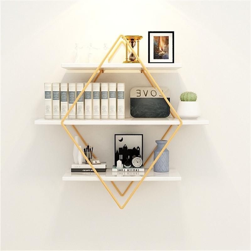 Modern Metal Shelf Bookcase Wall Mounted Book Shelf for Living Room