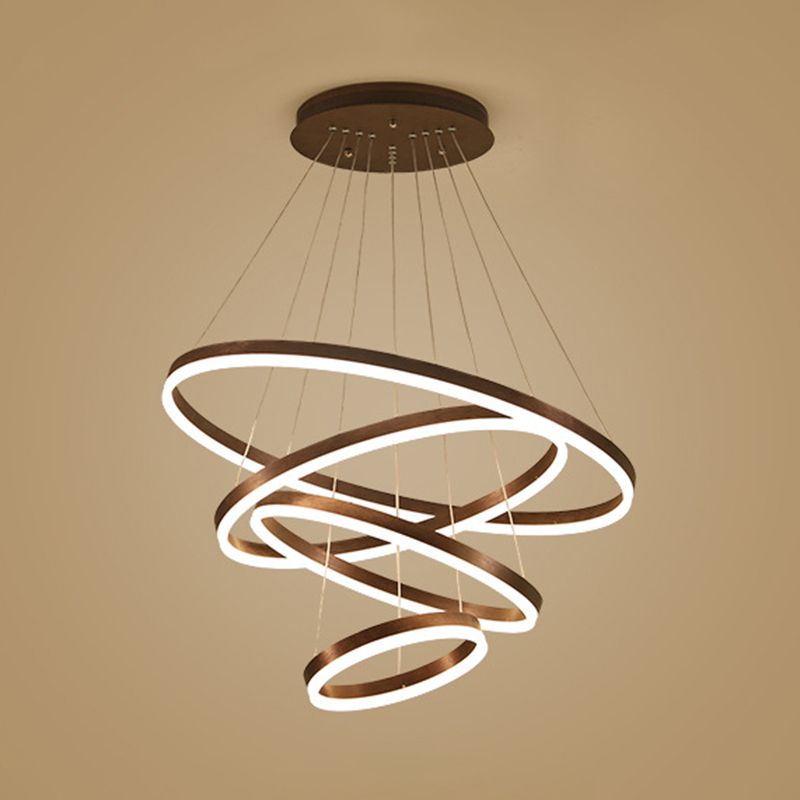 Luz colgante de lámparas LED doradas de estilo nórdico para sala de estar de sala de estar