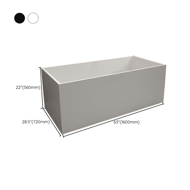 Modern Soaking Freestanding Bath Tub Stone Bathroom Bathtub with Overflow Trim