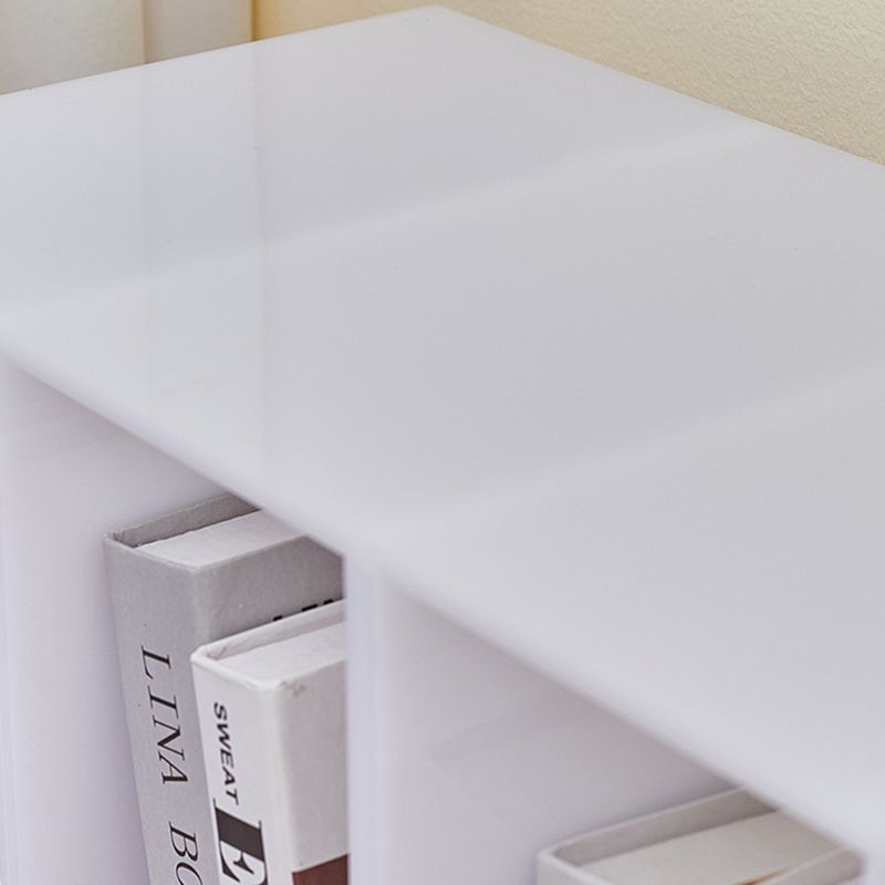 Contemporary Antique Finish Shelf Bookcase Geometric Bookshelf