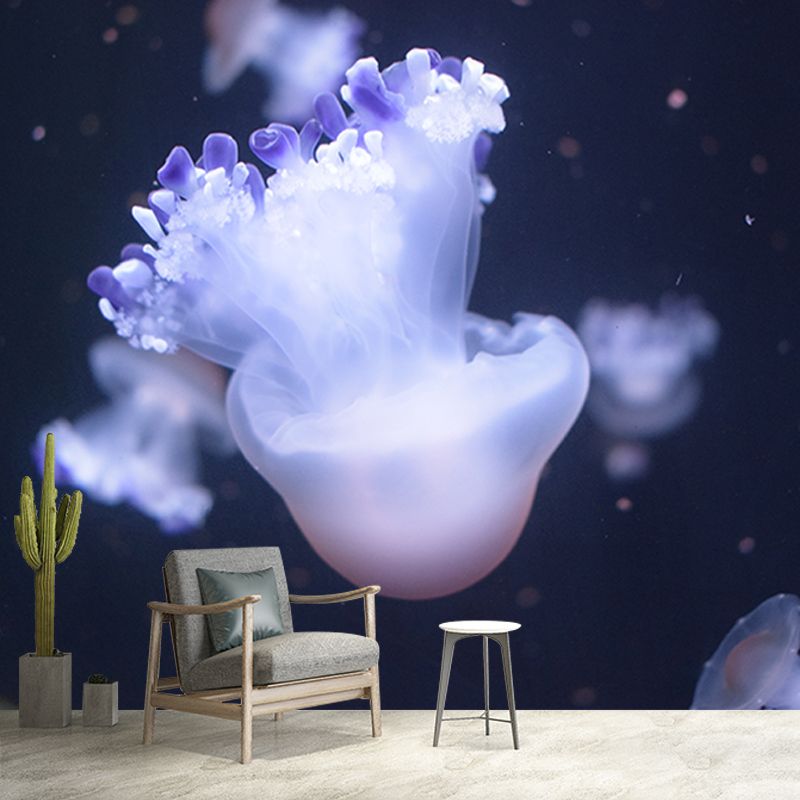 Underwater Life Photo Mural Personalized Minimalist Wall Covering for Living Room